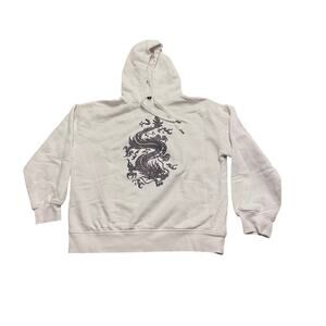 Maje Tragon White Sweatshirt Hoodie w/Embellishments - No Size